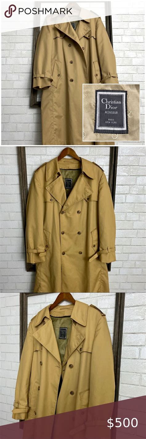 christian dior trench coat monsieur|christian dior vintage coat.